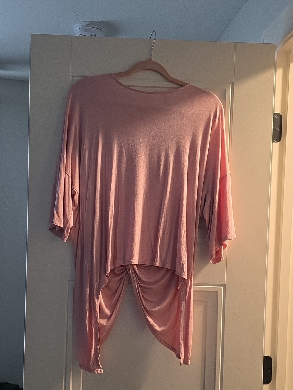 Fashion Nova Dusty Pink Draped High-Low Top